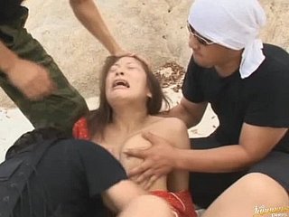Cute Akane Mochida Gets Gangbanged added to Camouflaged in Cum mess about
