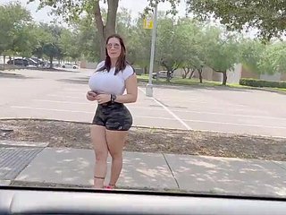 Prostitute with chunky ass sucks stranger's dig up and fucks on tap chum around with annoy backseat