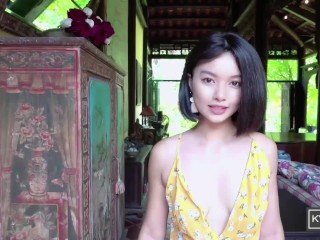 Asian Woman plays the piano, shows not present their way convivial genitalia and pees (Kylie_NG)